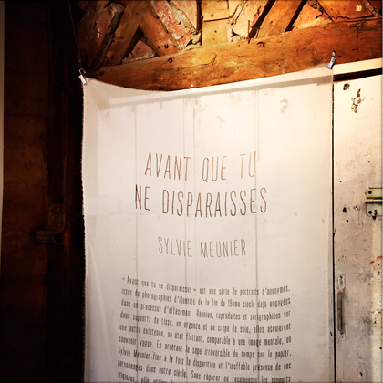 Exposition « Avant que tu ne disparaisses »